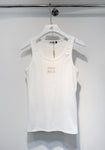 Pre Order Sparkle Logo Detail Ribbed Vest Top