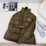 Pre Order Luxury Logo Belted Puffer Coat