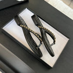 Pre Order Flipflops With Luxury Chain Logo Design