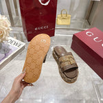 Pre Order Luxury Logo Buckle Design Platform Slides