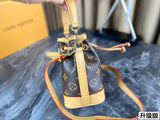 Pre Order Luxury Brown & Cream Logo Bucket Bag