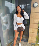 Pre Order White Ruffle Top & Short Set
