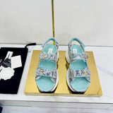 Pre Order Luxury Logo Snake Print Sandals (3 Colours)