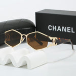 Pre Order Luxury Metal Frame Logo Cat Eye Sunglasses (5 Colours)