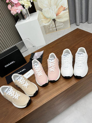 Pre Order Luxury Logo Double C Trainers (3 Colours)