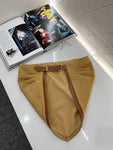 Pre Order Suede Bandeau Luxury Logo Open Back Top