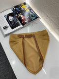 Pre Order Suede Bandeau Luxury Logo Open Back Top