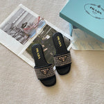 Pre Order Leather Slides With Crochet Detail