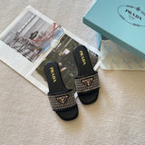 Pre Order Leather Slides With Crochet Detail