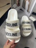 Pre Order Luxury Double Strap Logo Platform Slides (2 Colours)