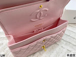 Pre Order Luxury Gold Logo Chain  Pink Bag