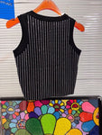 Pre Order Luxury Logo Sparkle Design Sleeveless Top (2 Colours)