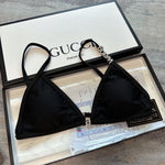 Pre Order Luxury Diamanté Strap Logo Bikini Set