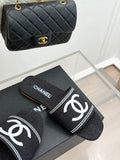 Pre Order Flat Denim Slides With Large White Logo