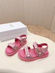 Pre Order Luxury Logo Pink Sandals