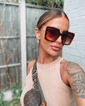 Brown Rectangular Sunnies