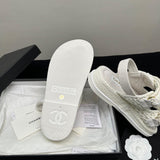 Pre Order Crochet Luxury Gold Logo Sandals