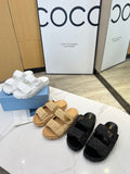 Pre Order Luxury Logo Crochet Double Strap Slides