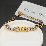 Pre Order Diamanté Luxury Logo Bracelet & Necklace Set