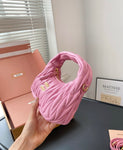 Pre Order Luxury Pleated Design Logo Mini Bag (7 Colours)