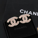 Pre Order Pink Diamanté Double Initial Earrings