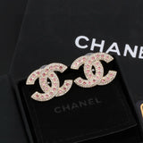 Pre Order Pink Diamanté Double Initial Earrings