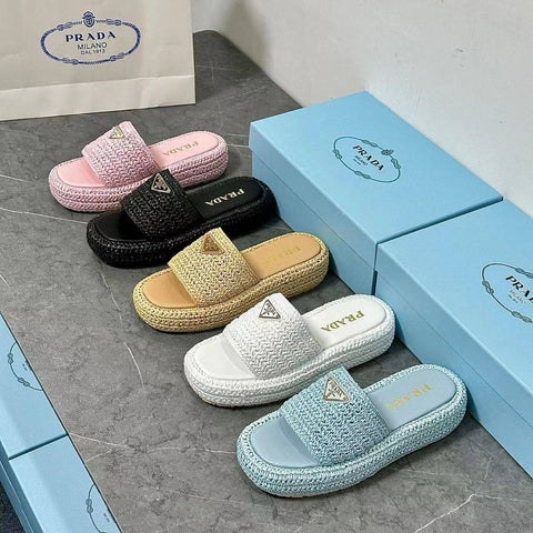 Pre Order Luxury Crochet Flatform Slides