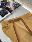 Pre Order Suede Bandeau Luxury Logo Open Back Top