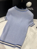 Pre Order Knitted Diamanté Luxury Logo Top