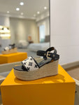 Pre Order Luxury Black Logo Wedges