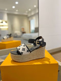 Pre Order Luxury Black Logo Wedges