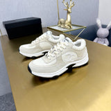 Pre Order Tweed Cream Logo Trainers