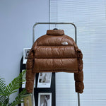 Pre Order Cropped Puff Coat In Brown