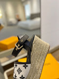 Pre Order Luxury Black Logo Wedges