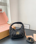 Pre Order Luxury Pleated Design Logo Mini Bag (7 Colours)
