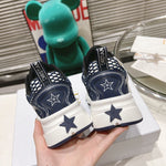 Pre Order Luxury Leather Blue Logo Design Trainers