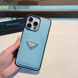 Pre Order Leather Card Holder Luxury Logo Phone Case