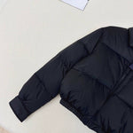 Pre Order Cropped Luxury Logo Puffer Collar Coat
