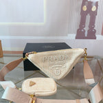 Pre Order Luxury Crochet Logo Triangle Crossbody Bag