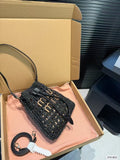 Pre Order Luxury Woven Logo Top Handle Bag In Black