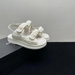 Pre Order Crochet Luxury Gold Logo Sandals