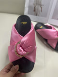 Pre Order Luxury Satin Pink Slides (2 Styles)