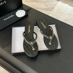 Pre Order Flipflops With Luxury Chain Logo Design