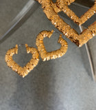 Small Single Heart Hoops