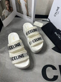 Pre Order Luxury Double Strap Logo Platform Slides (2 Colours)