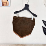 Pre Order Suede Bandeau Luxury Logo Open Back Top