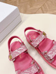 Pre Order Luxury Logo Pink Sandals