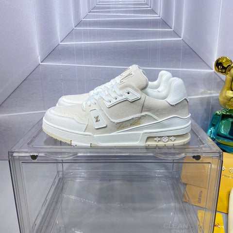 Pre Order Cream Suede Luxury Sneaker Trainers