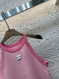 Pre Order Luxury Logo Sleeveless Strap Top