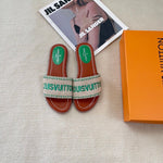 Pre Order Luxury Logo Flat Mules